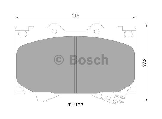 Bosch 0 986 505 670 Brake Pad Set, disc brake 0986505670