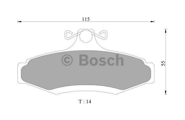 Bosch 0 986 505 675 Brake Pad Set, disc brake 0986505675