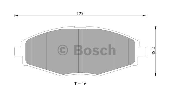 Bosch 0 986 505 680 Brake Pad Set, disc brake 0986505680