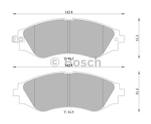 Bosch 0 986 505 683 Brake Pad Set, disc brake 0986505683