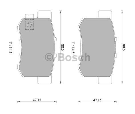 Bosch 0 986 505 694 Brake Pad Set, disc brake 0986505694