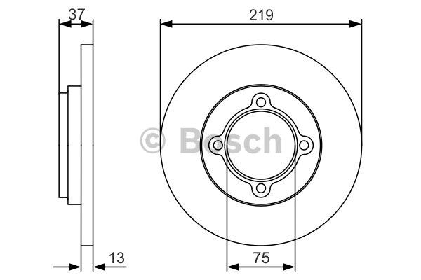 Bosch 0 986 479 R62 Unventilated front brake disc 0986479R62