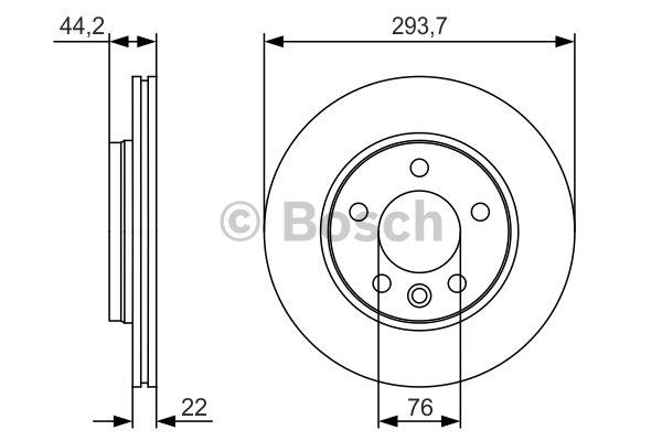 Bosch Rear ventilated brake disc – price