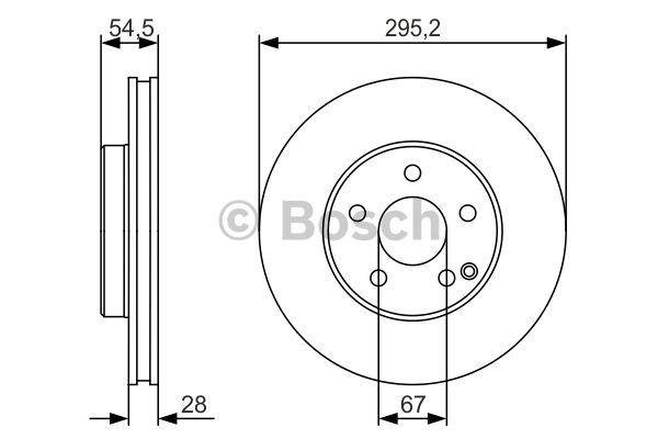 Bosch Front vented brake disc – price [object Object] PLN