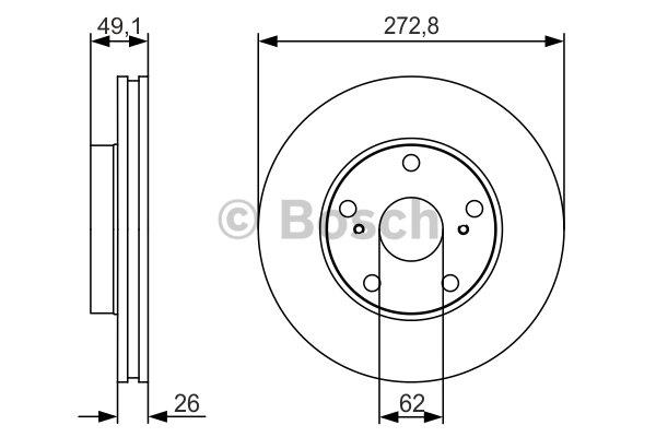 Bosch Front vented brake disc – price [object Object] PLN