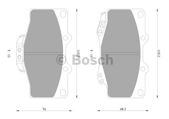 Bosch 0 986 AB2 057 Brake Pad Set, disc brake 0986AB2057