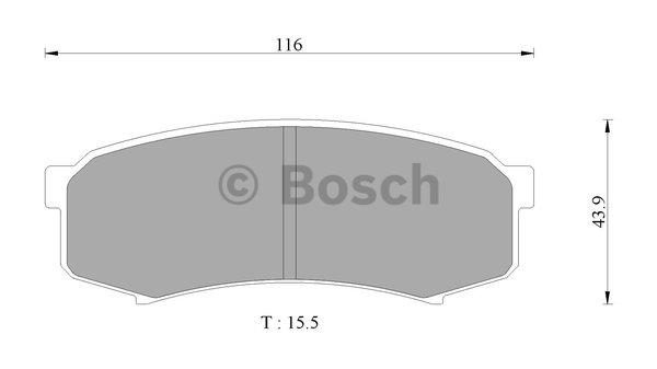 Bosch 0 986 AB2 074 Brake Pad Set, disc brake 0986AB2074