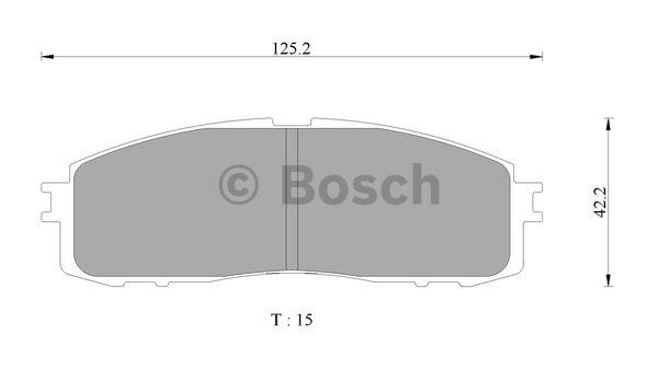 Bosch 0 986 AB2 080 Brake Pad Set, disc brake 0986AB2080
