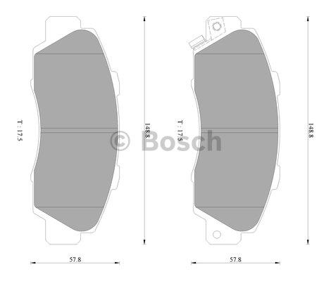 Bosch 0 986 AB2 204 Brake Pad Set, disc brake 0986AB2204
