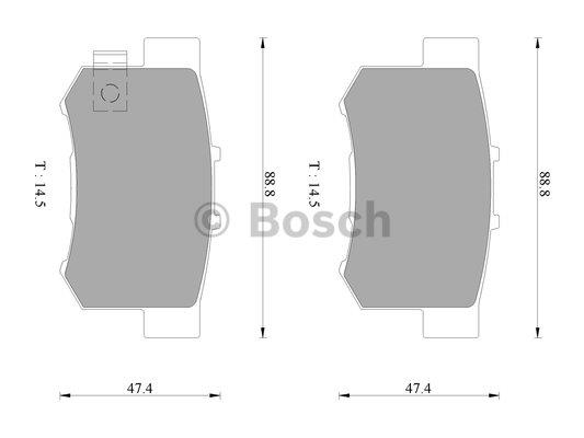 Bosch 0 986 AB2 206 Brake Pad Set, disc brake 0986AB2206