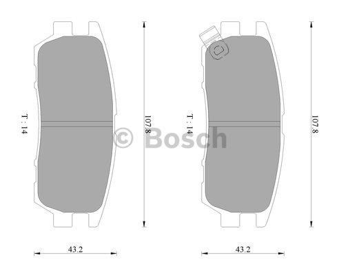 Bosch 0 986 AB2 208 Brake Pad Set, disc brake 0986AB2208