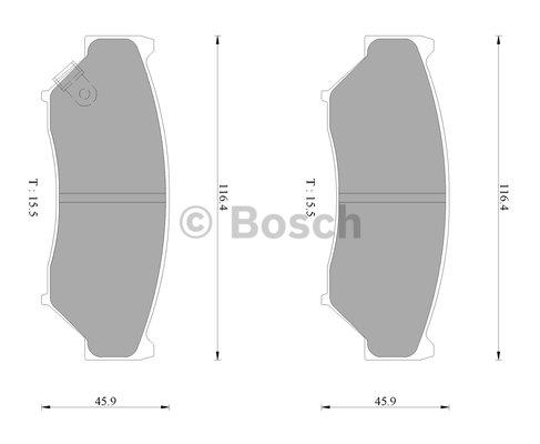 Bosch 0 986 AB2 211 Brake Pad Set, disc brake 0986AB2211