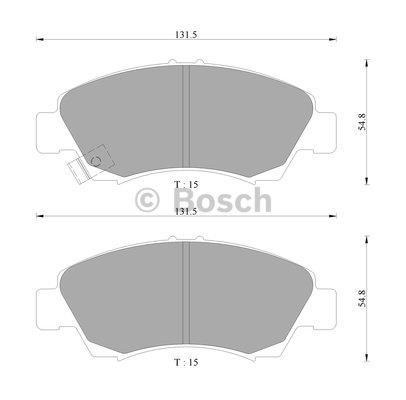 Bosch 0 986 AB2 216 Brake Pad Set, disc brake 0986AB2216