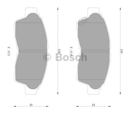 Bosch 0 986 AB2 242 Brake Pad Set, disc brake 0986AB2242