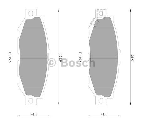 Bosch 0 986 AB2 243 Brake Pad Set, disc brake 0986AB2243