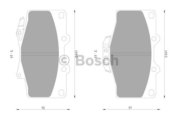 Bosch 0 986 AB2 252 Brake Pad Set, disc brake 0986AB2252