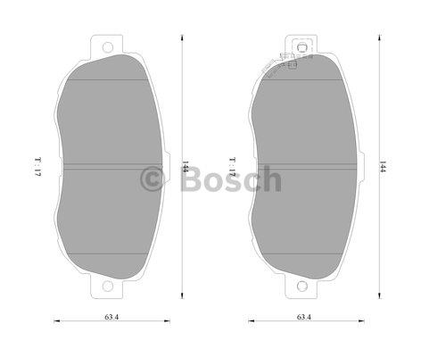 Bosch 0 986 AB2 256 Brake Pad Set, disc brake 0986AB2256