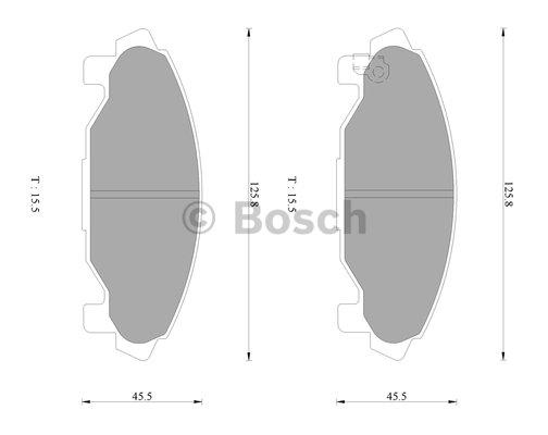 Bosch 0 986 AB2 257 Brake Pad Set, disc brake 0986AB2257