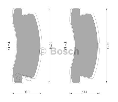Bosch 0 986 AB2 258 Brake Pad Set, disc brake 0986AB2258