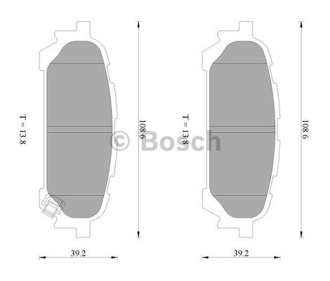 Bosch 0 986 AB2 261 Brake Pad Set, disc brake 0986AB2261