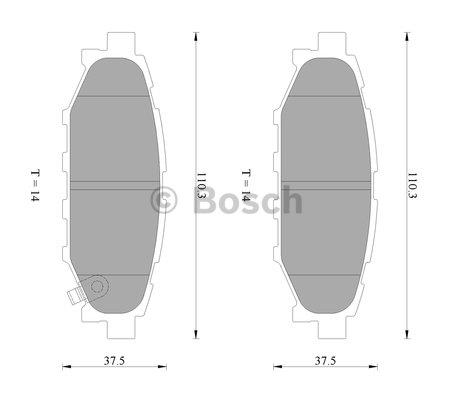 Bosch 0 986 AB2 263 Brake Pad Set, disc brake 0986AB2263