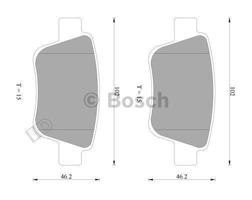 Bosch 0 986 AB2 267 Brake Pad Set, disc brake 0986AB2267
