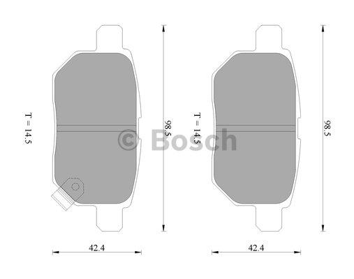 Bosch 0 986 AB2 269 Brake Pad Set, disc brake 0986AB2269