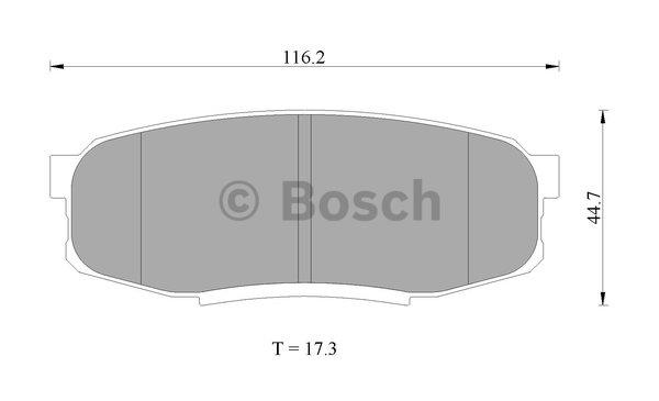 Bosch 0 986 AB2 276 Brake Pad Set, disc brake 0986AB2276