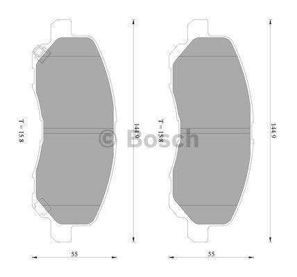 Bosch 0 986 AB2 285 Brake Pad Set, disc brake 0986AB2285