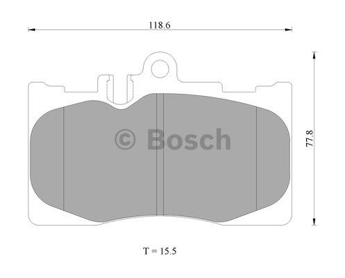 Bosch 0 986 AB2 286 Brake Pad Set, disc brake 0986AB2286