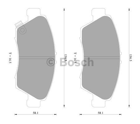 Bosch 0 986 AB2 291 Brake Pad Set, disc brake 0986AB2291