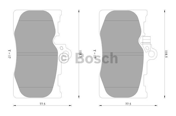 Bosch 0 986 AB2 297 Brake Pad Set, disc brake 0986AB2297