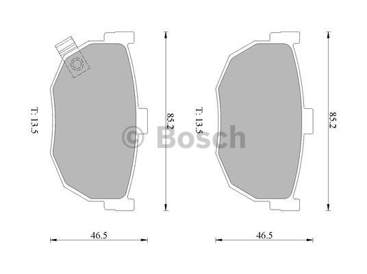 Bosch 0 986 505 724 Brake Pad Set, disc brake 0986505724