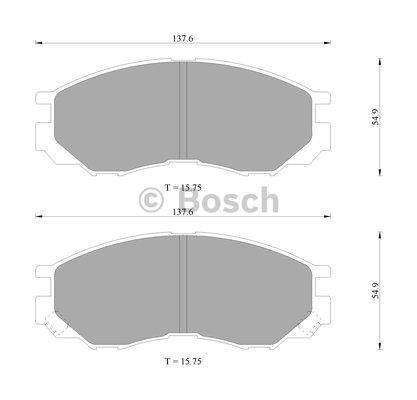 Bosch 0 986 505 753 Brake Pad Set, disc brake 0986505753