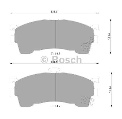 Bosch 0 986 505 781 Brake Pad Set, disc brake 0986505781