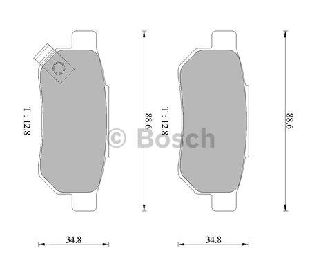 Bosch 0 986 505 909 Brake Pad Set, disc brake 0986505909
