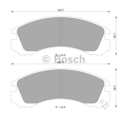 Bosch 0 986 505 910 Brake Pad Set, disc brake 0986505910