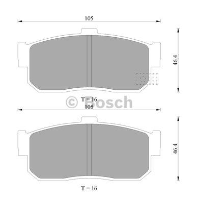 Bosch 0 986 505 972 Brake Pad Set, disc brake 0986505972