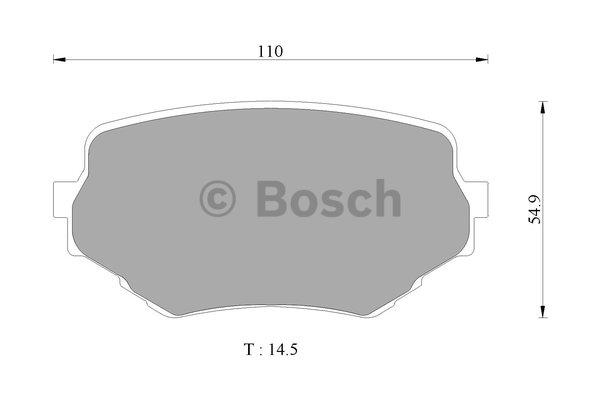 Bosch 0 986 AB2 319 Brake Pad Set, disc brake 0986AB2319