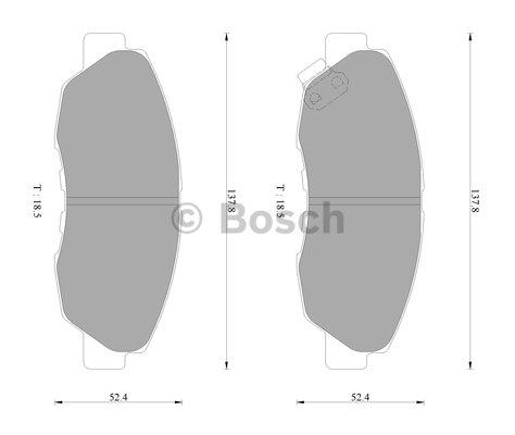Bosch 0 986 AB2 320 Brake Pad Set, disc brake 0986AB2320