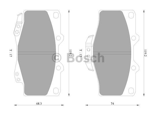 Bosch 0 986 AB2 321 Brake Pad Set, disc brake 0986AB2321