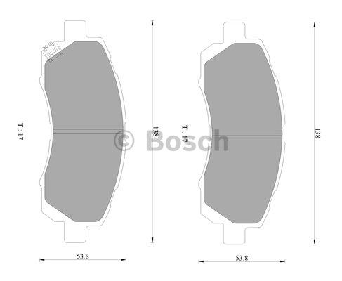Bosch 0 986 AB2 323 Brake Pad Set, disc brake 0986AB2323