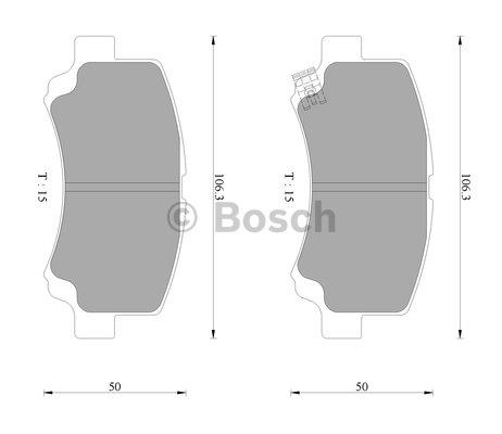 Bosch 0 986 AB2 336 Brake Pad Set, disc brake 0986AB2336