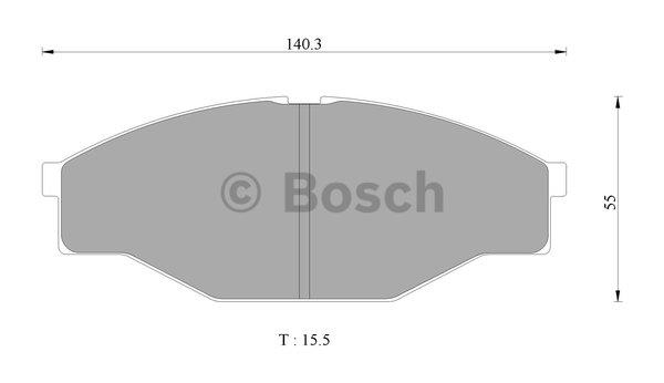 Bosch 0 986 AB2 340 Brake Pad Set, disc brake 0986AB2340