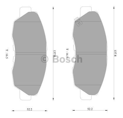 Bosch 0 986 AB2 363 Brake Pad Set, disc brake 0986AB2363