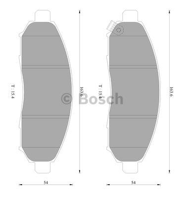 Bosch 0 986 AB2 372 Brake Pad Set, disc brake 0986AB2372