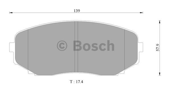 Bosch 0 986 AB2 373 Brake Pad Set, disc brake 0986AB2373