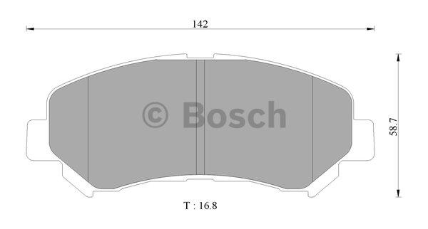 Bosch 0 986 AB2 375 Brake Pad Set, disc brake 0986AB2375