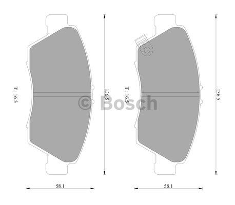 Bosch 0 986 AB2 377 Brake Pad Set, disc brake 0986AB2377
