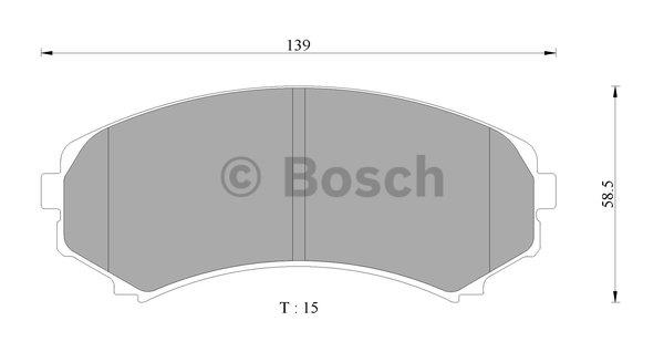 Bosch 0 986 AB2 378 Brake Pad Set, disc brake 0986AB2378